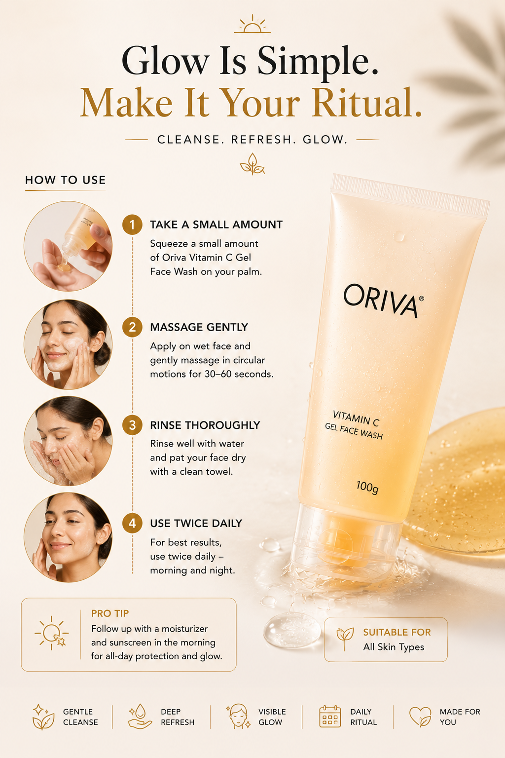 Oriva Vitamin C face wash